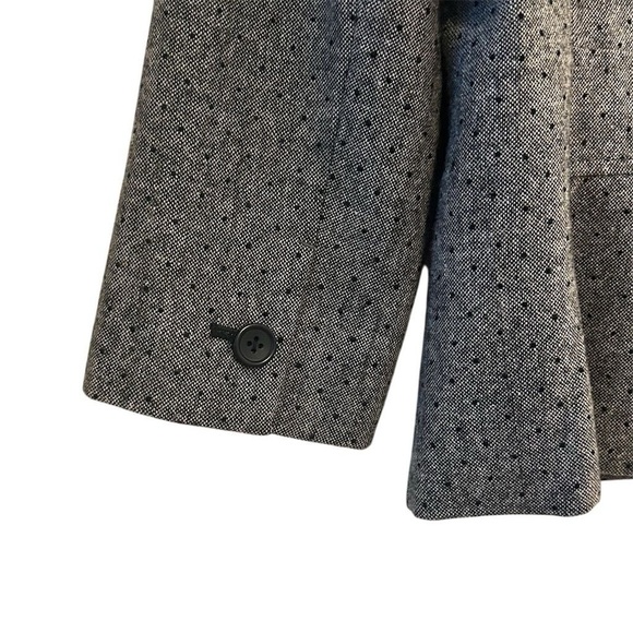 Banana Republic Women's Gray Polka Dot Blazer Size 8 Long Sleeve - Picture 11 of 12